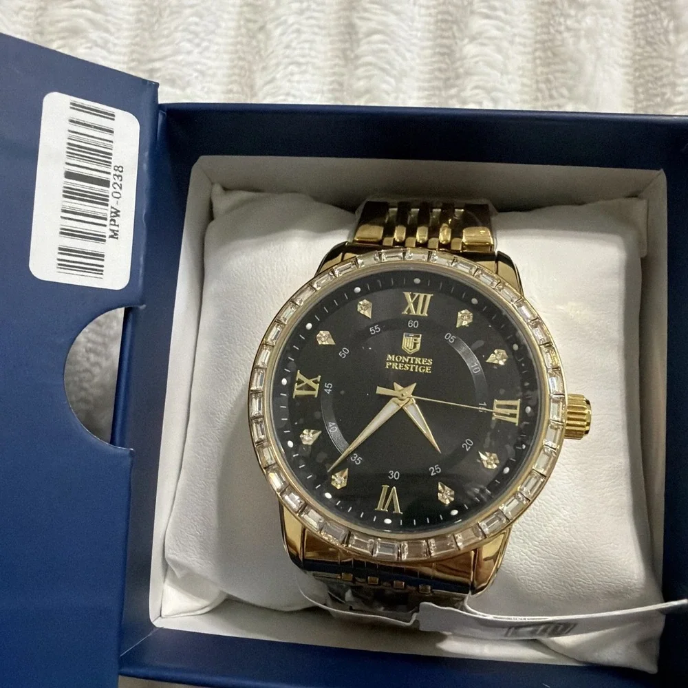 Montres Prestige X Invicta Men's Watch - 45mm, Gold and Black Dial (MPW-0238)